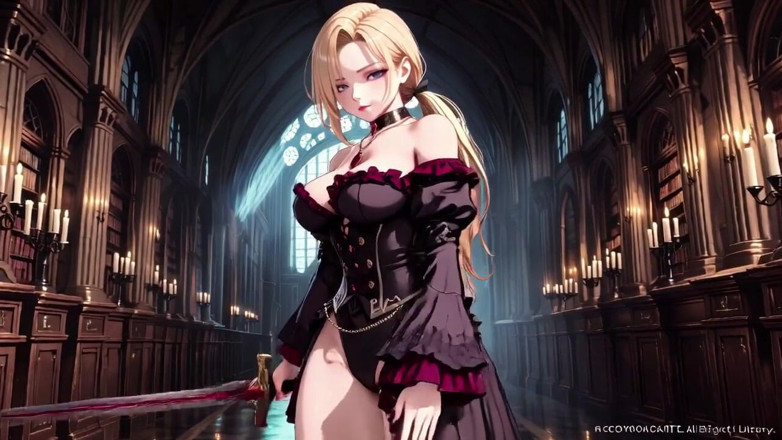 Tay Swift X: 黒いドレスを着たブロンド、赤いベルベットの上で揺れ、キャンドルライトの視線と扇子が鎖骨をからかう