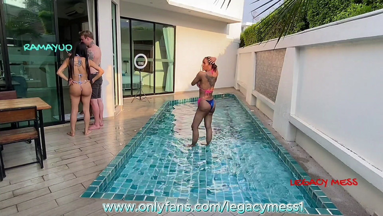 Legacy Mess: Seks threesome bareng waria asia yang lagi beruntung dientot sama...