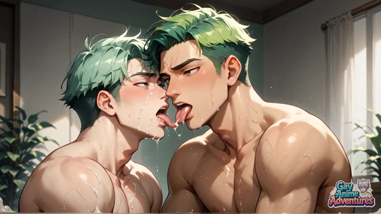 Gay Anime Adventures: ¡La explosión de porno gay hardcore en la habitación del...
