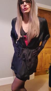 Teasing in my dark seamed hold up stockings, suspenders.