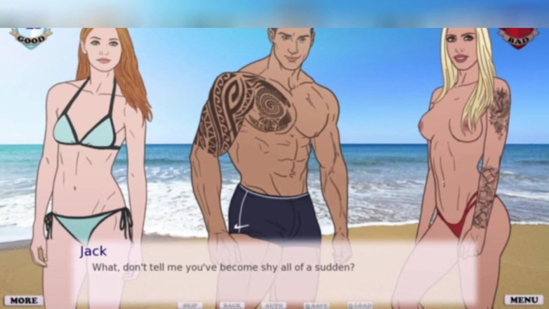 3DXXXTEEN2 Cartoon: Un voyage à la plage. Dessin animé porno en 3D, sexe