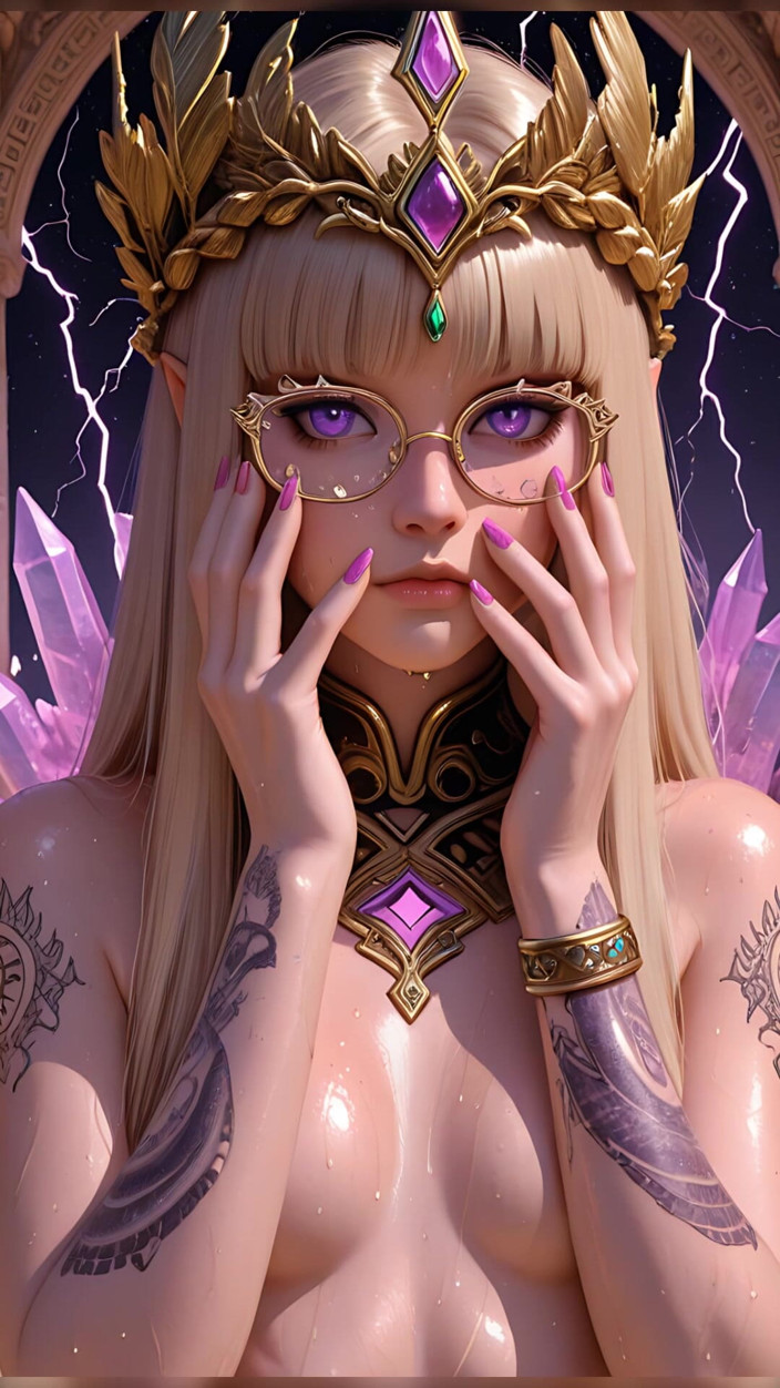 LustRender: Lustrender Cobra Queen Slideshow - Plutating Sky Temple Arcane Glow