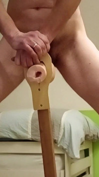 Fleshlight Pussy Stand Fuck and Hand Wank Masturbation