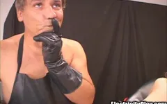 Raggity Titty Slut Jizz Mouth Fucked N Zapped Electro Bondage Gross Breast Meat!