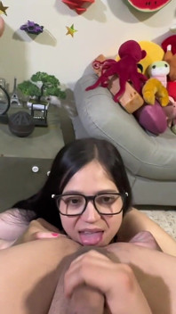 My Step-cousin-that Fucking Slut-and I Don't Know What to Do When We're Alone, so She Starts Doing This.