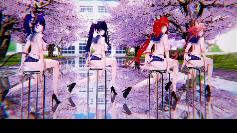 MikuMotion: [mmd] Czteroosobowy mundur Rollina; marynarska pończocha