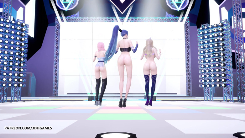 3D-Hentai Games: [MMD] Kep1er - Вгору! Ahri seraphine kaisa гарячий стриптиз ліга легенд kda allout