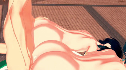 Hentai Smash: 펨보이 Xingqiu와 Venti가 쓰리섬에서 따먹히다