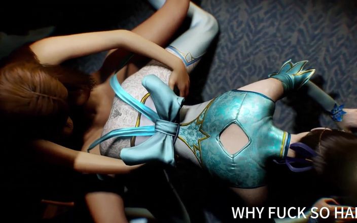 Why fuck so hard: 3D 动漫 futa 两个饥渴的荡妇玩重口味性爱