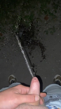 Teen Boy Pissing Outdoor