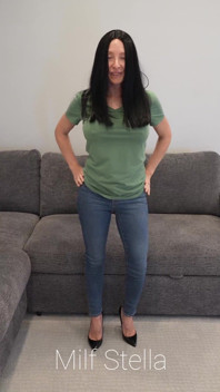 Jeans, Tee & Black Hair