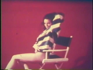 Vintage Usa: Hairy brunette MILF posing for the camera at casting