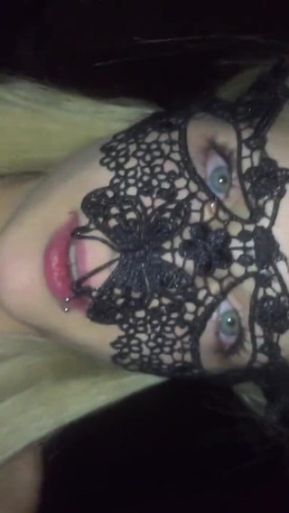 Stoyca: Stoyca blonde stoking teen ready for a gagg