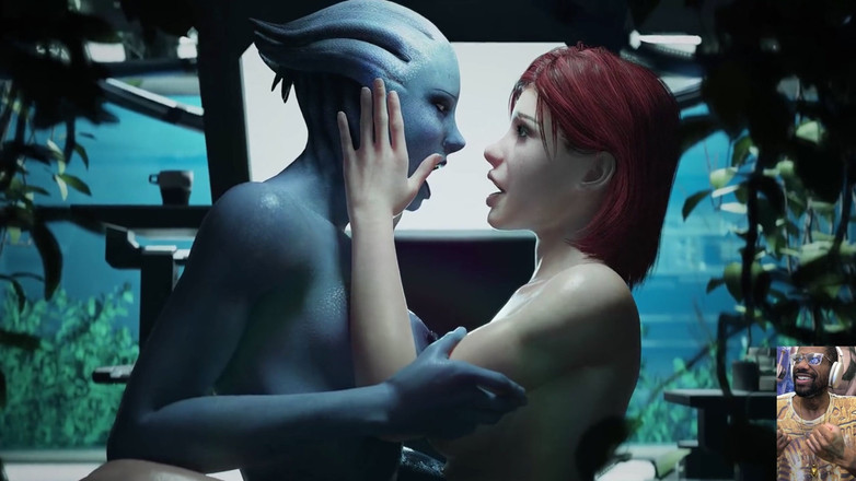 Good news media: Femshep глибоко заглотує смачний язик Ліари, жирна дупа з великими молочними грудьми вайфу тверкає
