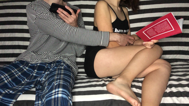 Sugary Kitty: Stepbrother put my hand on his dick! But I didn't...