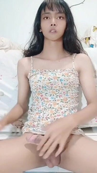 Asian Shemale Masturbation