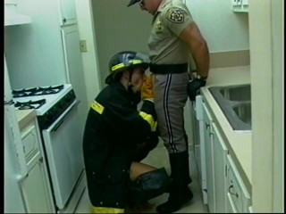 Gays Case: Wild handsome cop gives blowy with passion in the office
