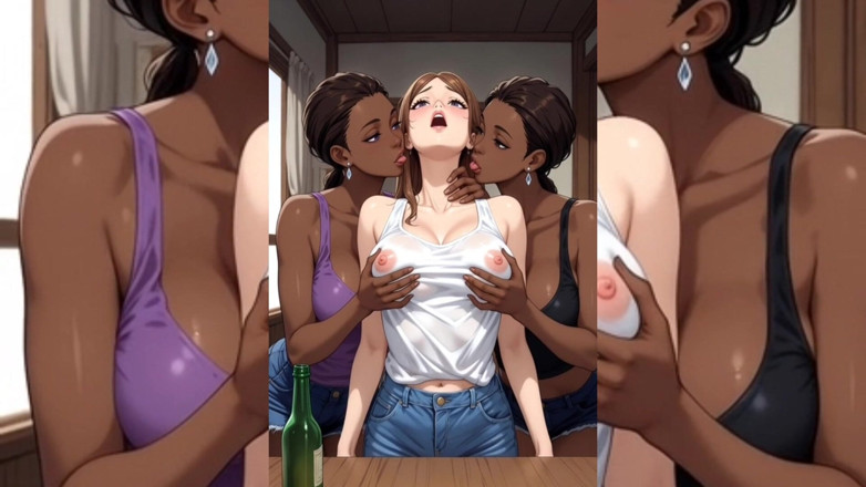 Heaven Gamez: Yuri Hentai lesbisch reet likken &amp; poesje likken comp (oude jonge editie)