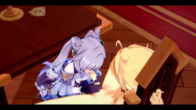 HentaiTubes: Hentai Impak Genshin - Aether x Ganyu blowjob dan dikongkek - lucah...