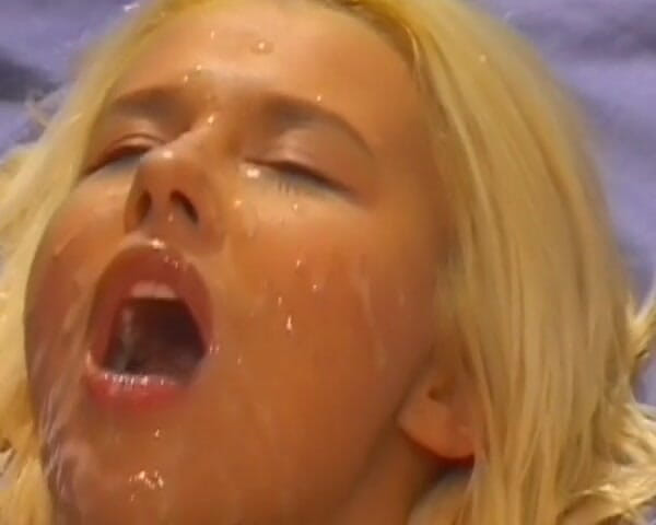 Planete Francaise: The Cute French Blonde Gets Sprayed with Huge Loads of...
