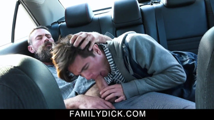 Say Uncle: Stepdad calming stepson by sucking and fucking him