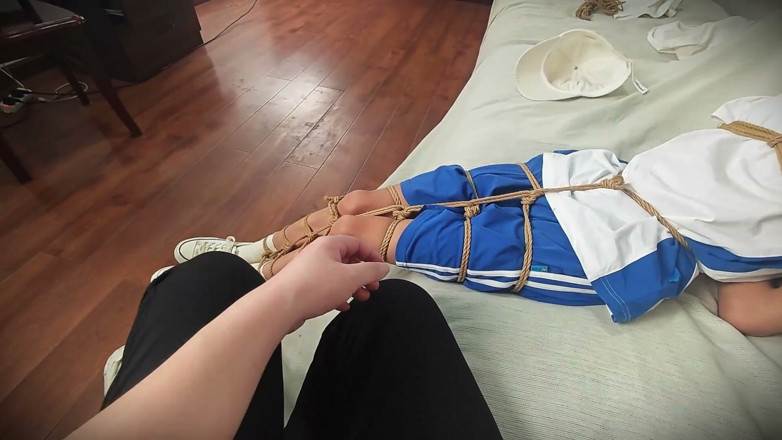 Aisan girl bondage: Behind-the-scenes Footage of the Adorable Girlfriend's School Uniform Restraint Photo...