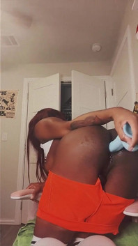 Aj180 Self Sucks, Cums Twice &rides a dildo in 1 Girl, 2 Nuts