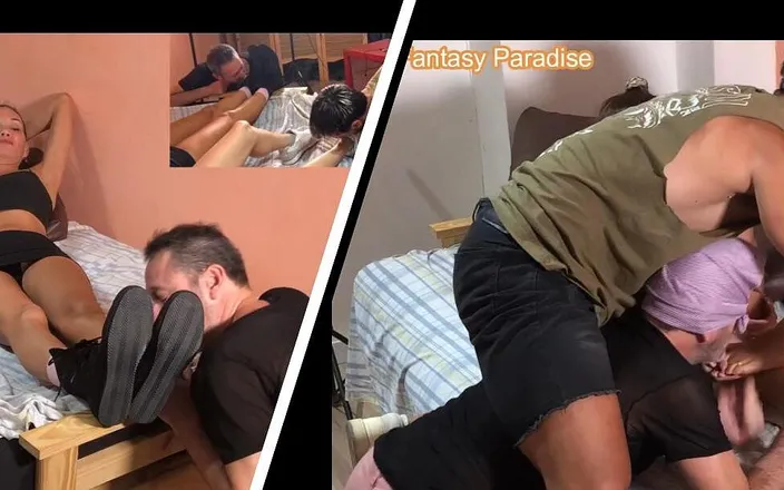 Fer Fantasy Paradise: Dominant Lesbian Feet Challenge Bisexual Friends