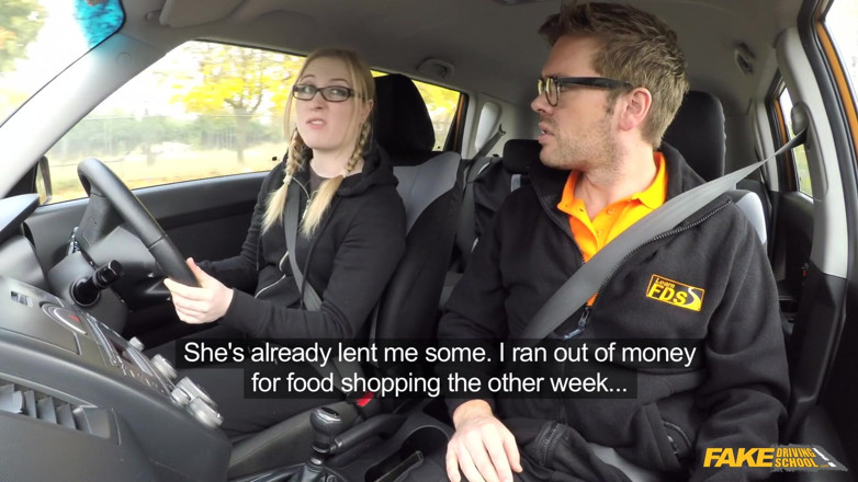 Fake Driving School: Fake Driving School - Naughty Student Satine Spark Blows Instructor for...
