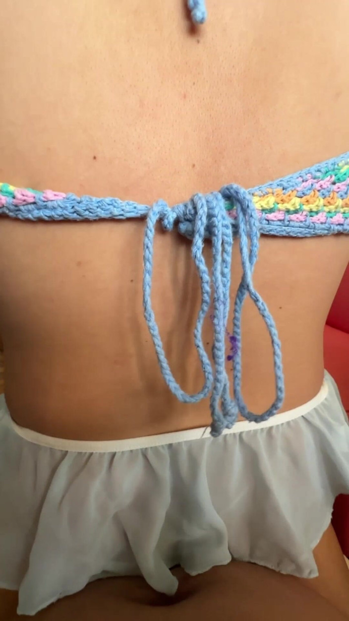 Crystal Phoenix: Femme Trans Soumise Se Fait Baiser En Lingerie Bleue