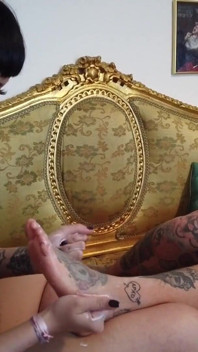 Foot massage for tattooed women 1