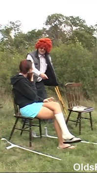 Olds Fuck Dolls - 18yo Girl Kitty Salieri Fucked Hard by Old Lecher Tim Wetman in a Park in the City