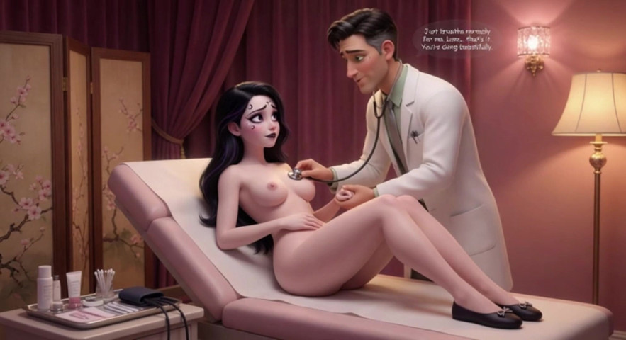 Luna's Sensual First Checkup Gothic Beauty Awakens in Her Doctor's Caring Hands (ai Generated) (My night collection)