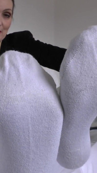 Sniffing Long White Socks Until Orgasm, POV, JOI, Lady Victoria Valente