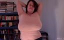 Melonie Kares: Huge boob tight shirt struggle BBW