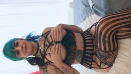 Big Titty Goth Girl in Black Spiderweb Lingerie, Suck N' Fuck Quickie