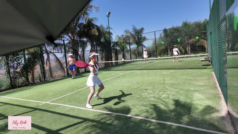 Lily kink: Mature Swingers Outdoor Tennis Court Reverse Gangbang