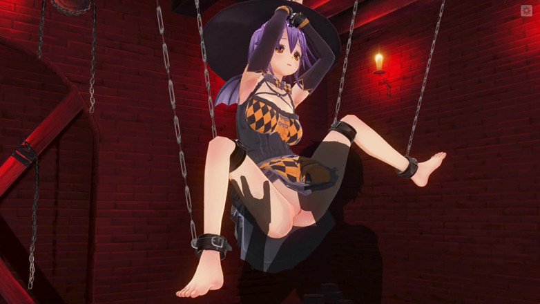 H3DC: 3D HENTAI BDSM związana wiedźma dostaje orgazm cunnilingus