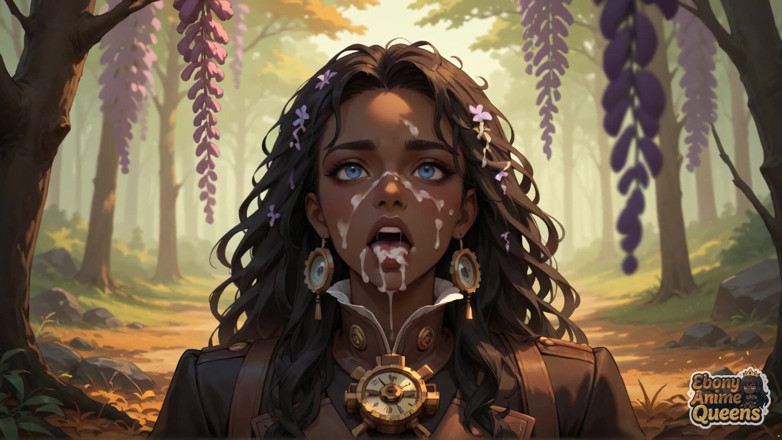 Ebony Anime Queens: Ebony Queen's Forest Lick Autumn's Hottest Chick! XXX, Sex, Very...