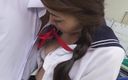 JAPAN IN LOVE: Creampie Obsession escena 4_japanese chica en coletas follando su coño peludo...