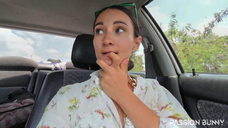 PassionBunny: Stuck in Car and Pee Inside on the Florr