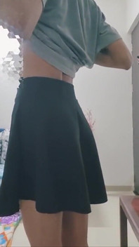 Cute Gay Sissy in Skirt