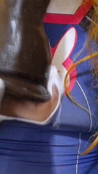 Extended Cut of Stupid Sissy in Cosplay Punishes Her Nipples and Gagging Blowjob