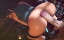 Jackhallowee: Lara Croft se fait baiser et éjacule dans la chatte