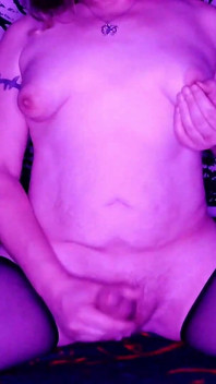 Wyrd Kaleigh Strokes Her Big Swelling Cock