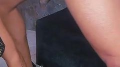 Horny Deep Face Fucking Session by a Brunette Slut