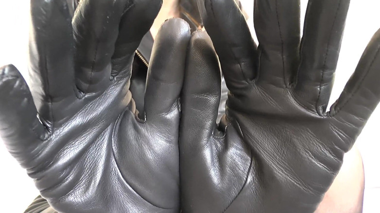 Lady Victoria Valente: Squeaky Black Leather Gloves on! Sniff Them and JOI - Lady...