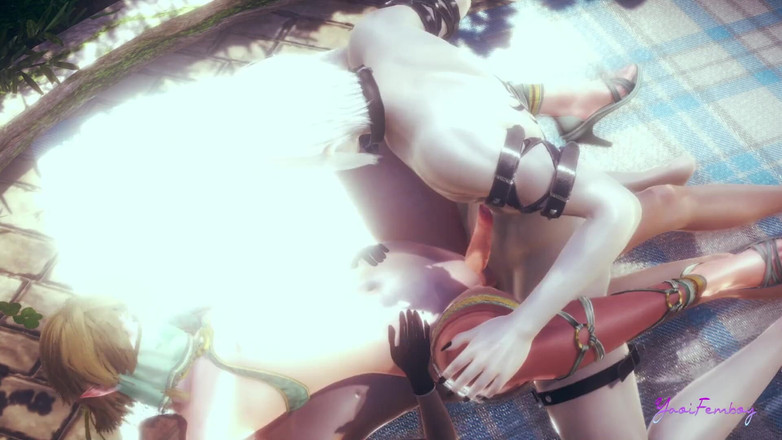 Yaoitube: Zelda Yaoi Femboy - 링크 이중 삽입 쓰리섬(무수정)