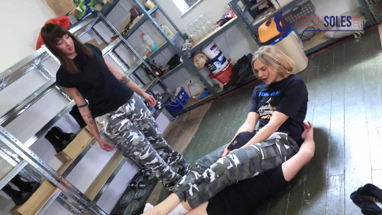 Czech Soles - foot fetish content: Military Girls Enjoy Humiliating Their Sock Slave