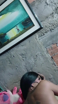 Venezuelan Trans, Big Ass with a Good Body Lets Her Cock Get Twisted, Deep Throat thumbnail